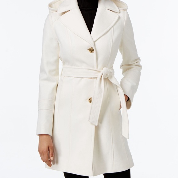 Michael Kors Hooded Belted Walker Coat - Picture 2 of 12